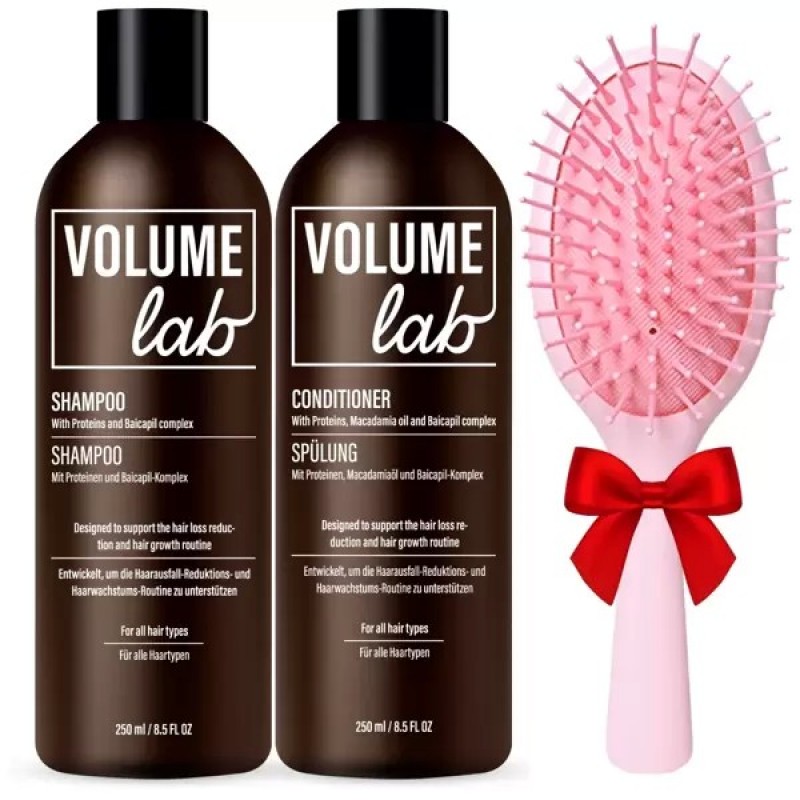 VOLUME LAB KIT: Šampon, kondicionér + DÁREK (kartáč na vlasy)