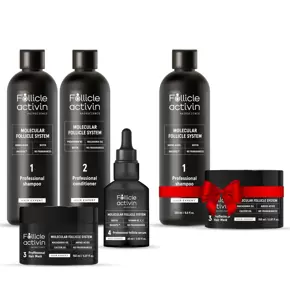 Follicle Activin – sada pro růst nových vlasů a urychlený růst + Doplňková dárková sada