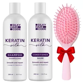 KERATIN SILK Intenzivní a dlouhotrvající účinek obnovující poškozenou strukturu vlasů + DÁREK