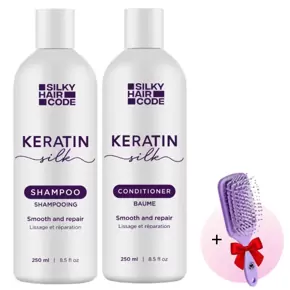 KERATIN SILK Intenzivní a dlouhotrvající účinek obnovující poškozenou strukturu vlasů + DÁREK