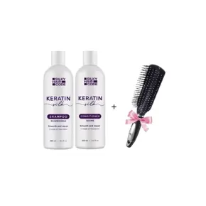 KERATIN SILK Intenzivní a dlouhotrvající účinek obnovující poškozenou strukturu vlasů + DÁREK
